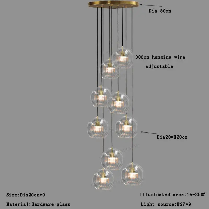 Glass Ball Dining Pendant