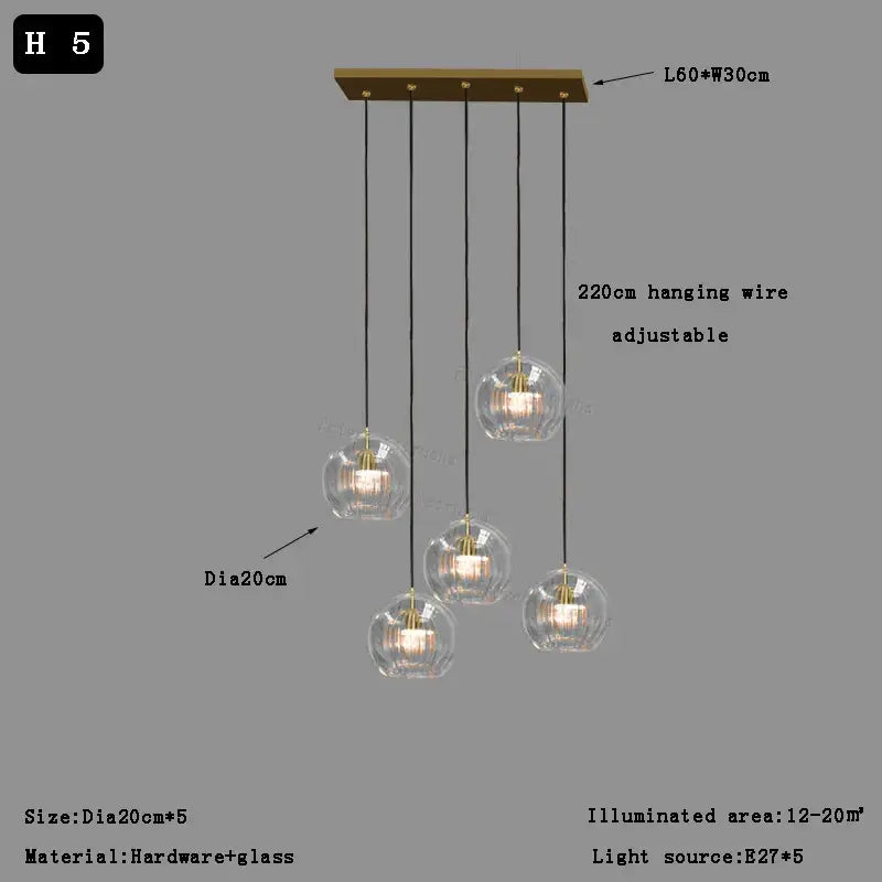 Glass Ball Dining Pendant