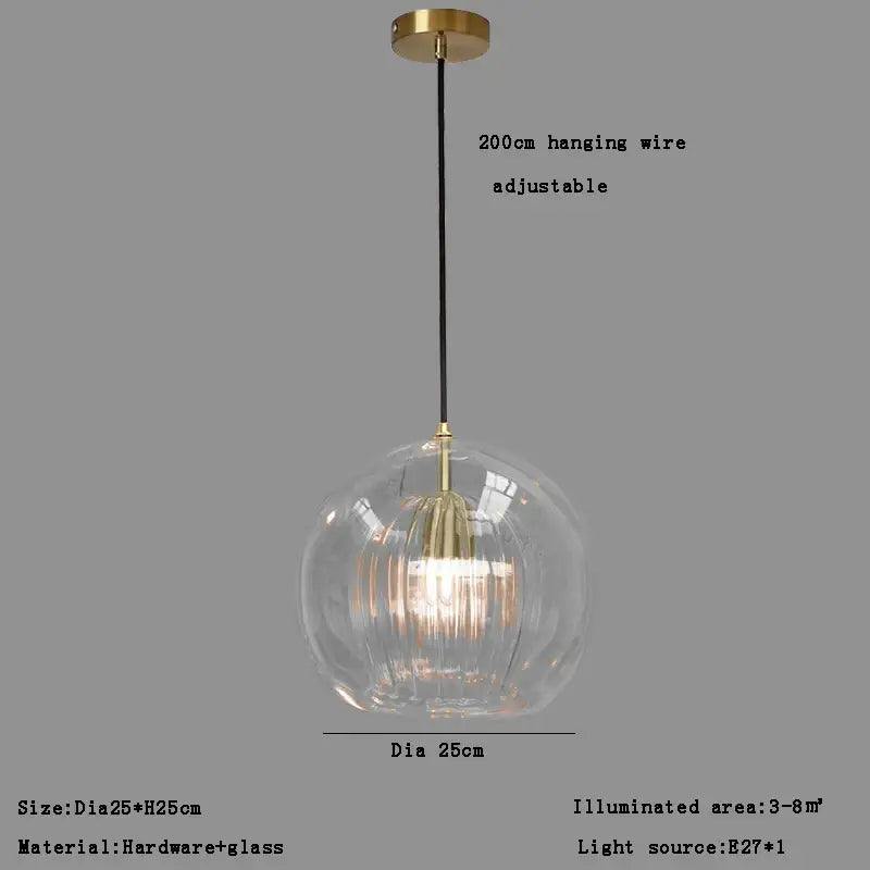 Glass Ball Dining Pendant