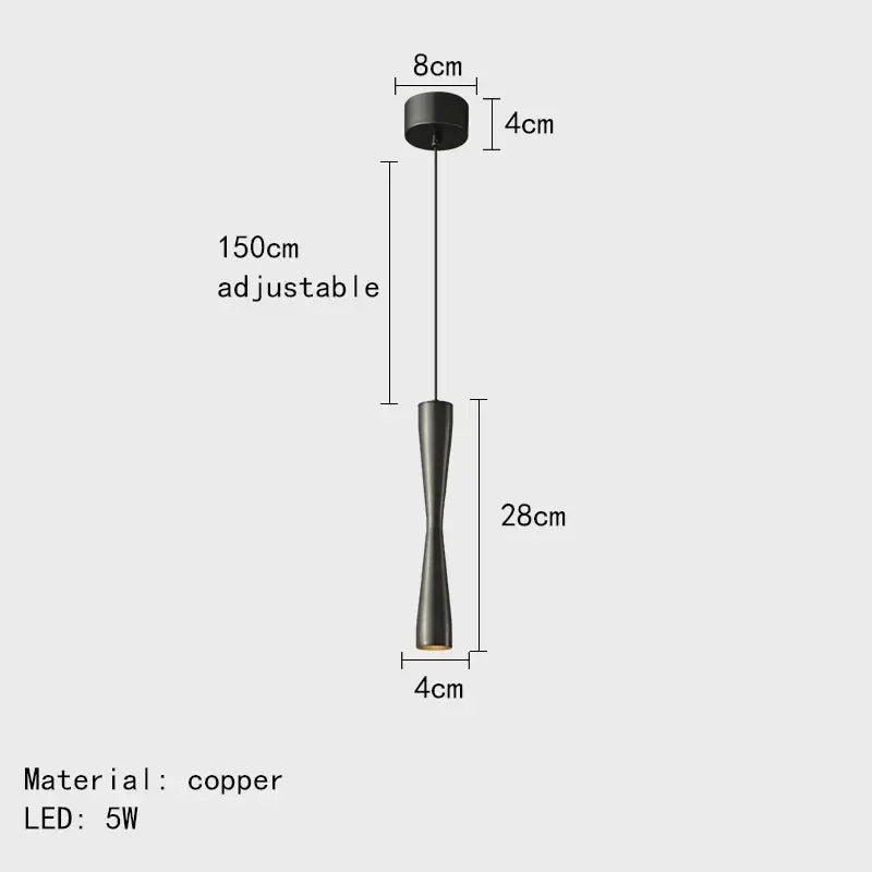 Copper Black Pendant Light