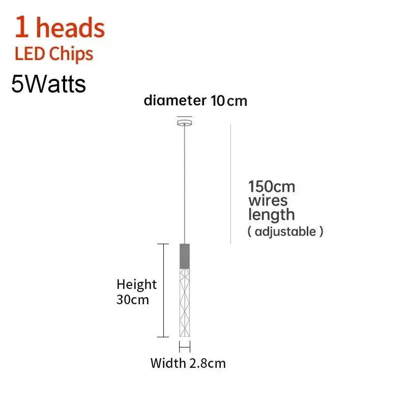 Crystal LED 36-Head Living Room Pendant Light