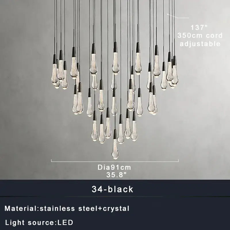 Crystal Waterdrop Chandelier