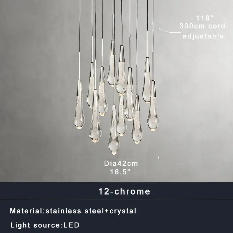 Crystal Waterdrop Chandelier