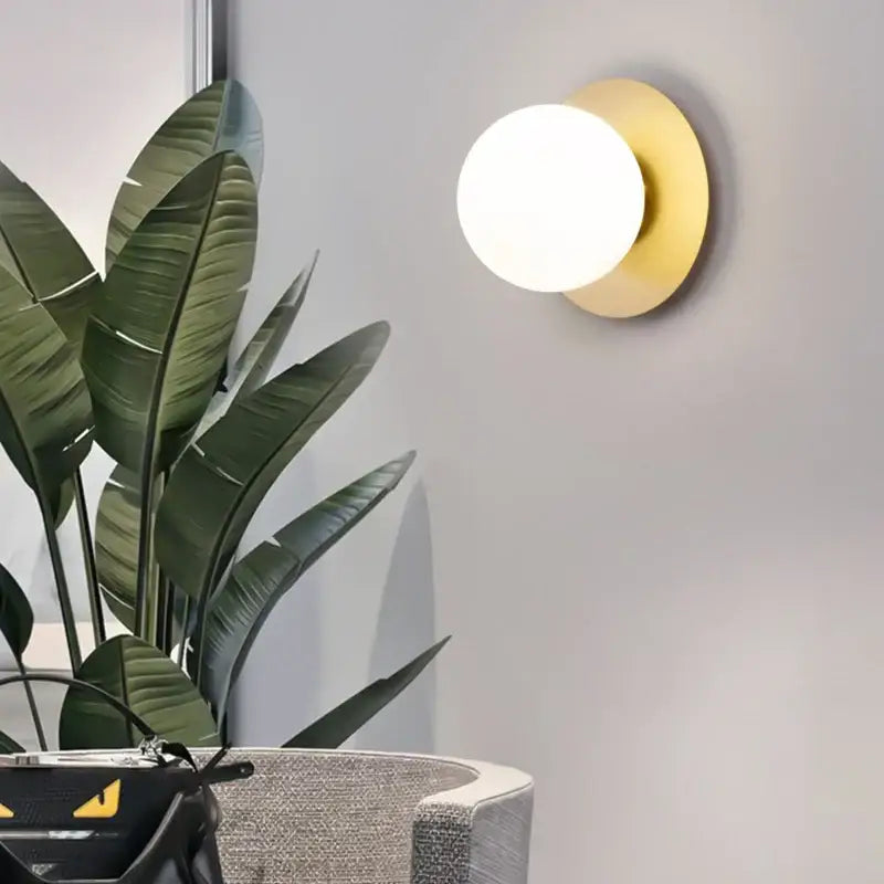 Glass Ball Bedroom Wall Sconce