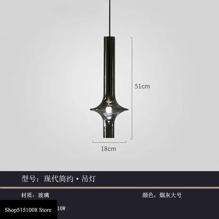 Smoky Glass Pendant Lamp