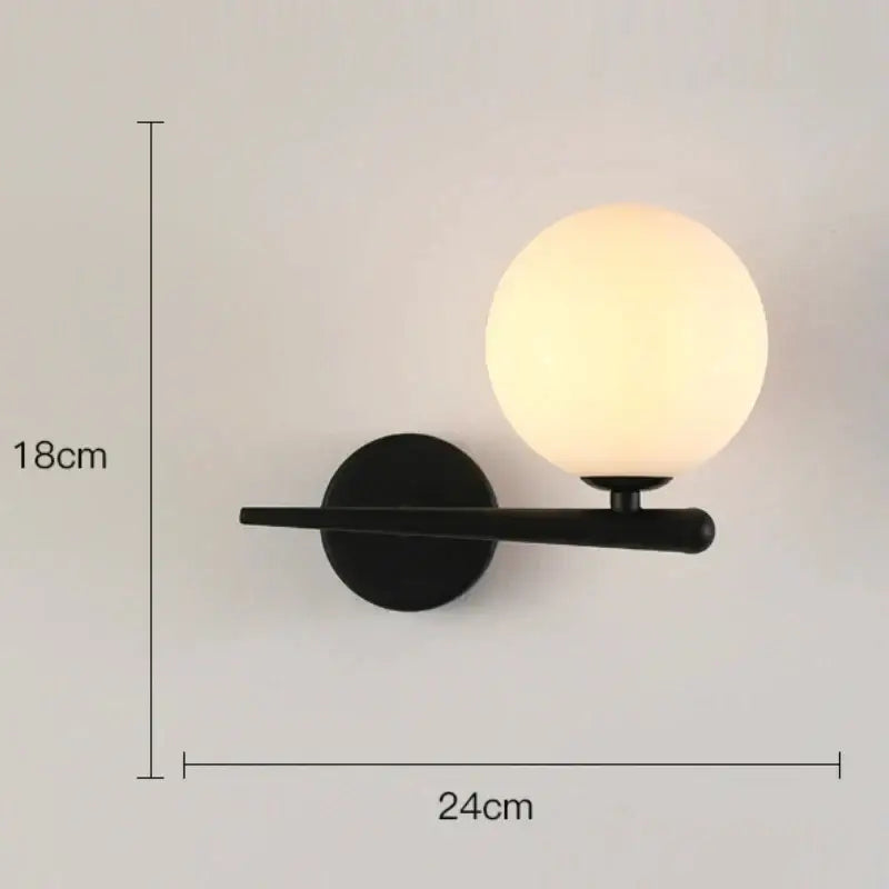 Brass Glass LED Wall Lamp
