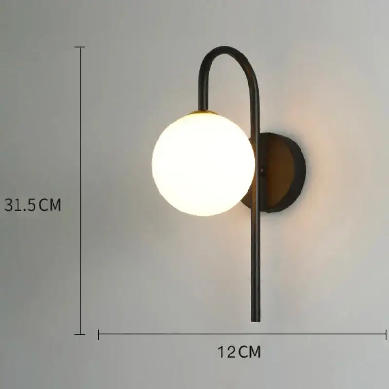 Brass Glass LED Wall Lamp