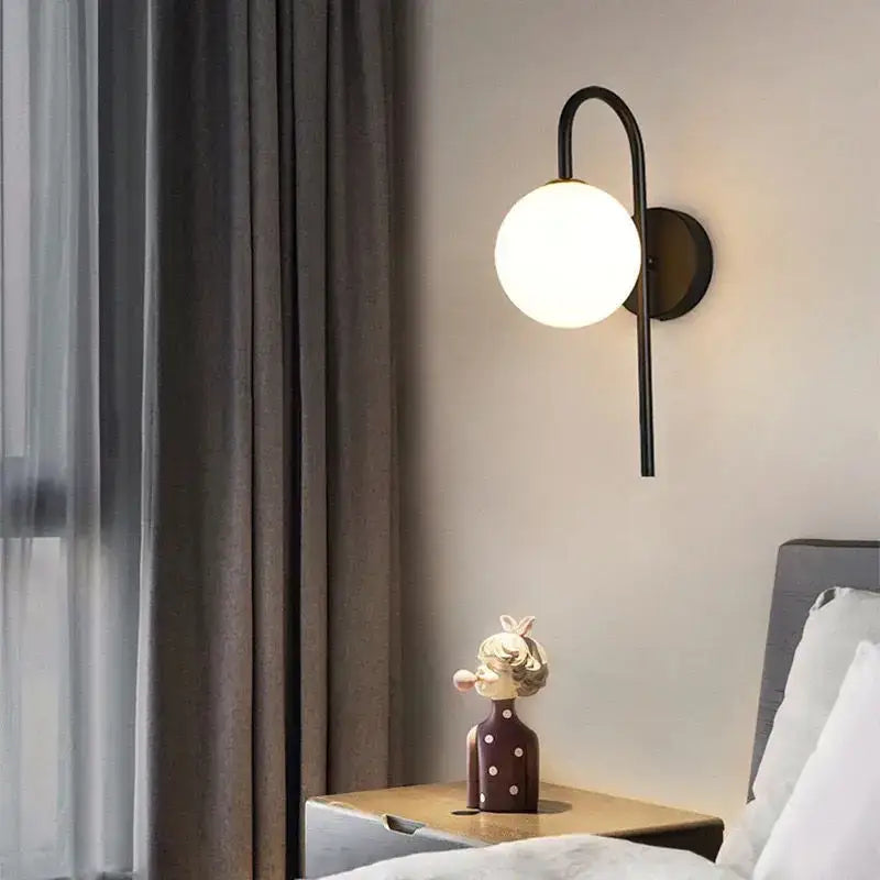 Brass Glass LED Wall Lamp