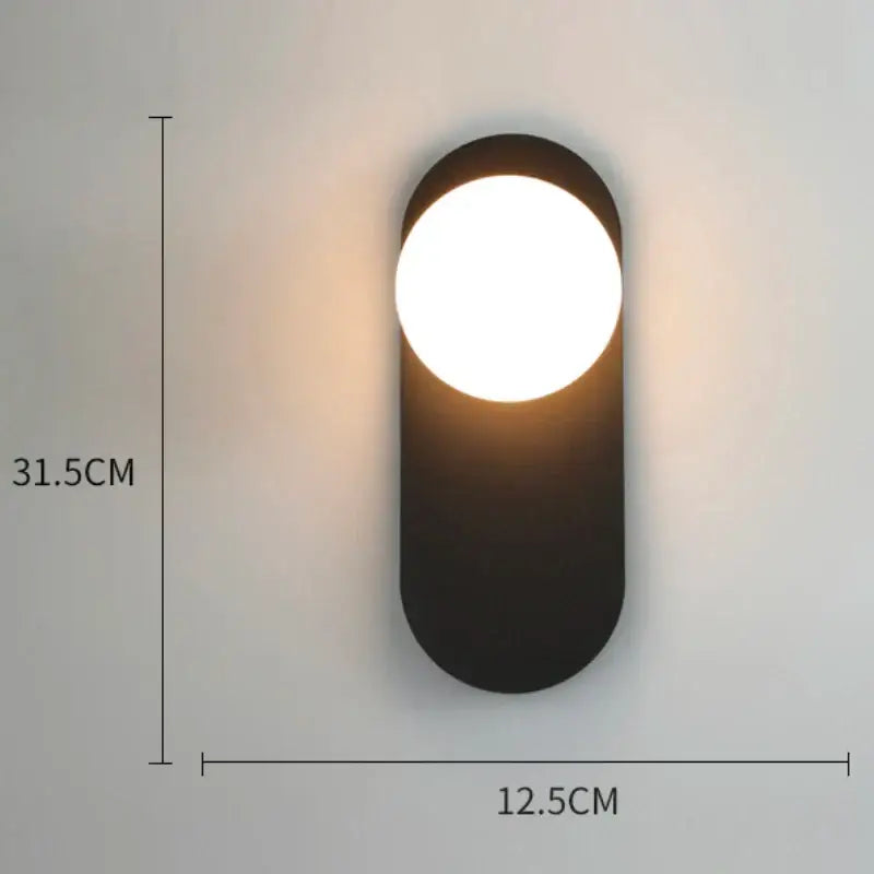 Brass Glass LED Wall Lamp