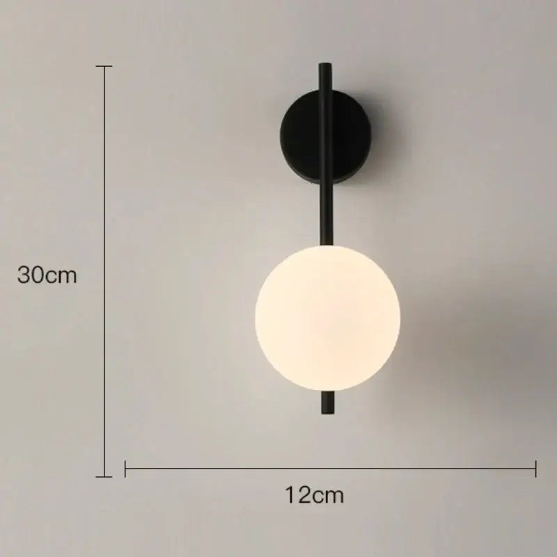 Brass Glass LED Wall Lamp
