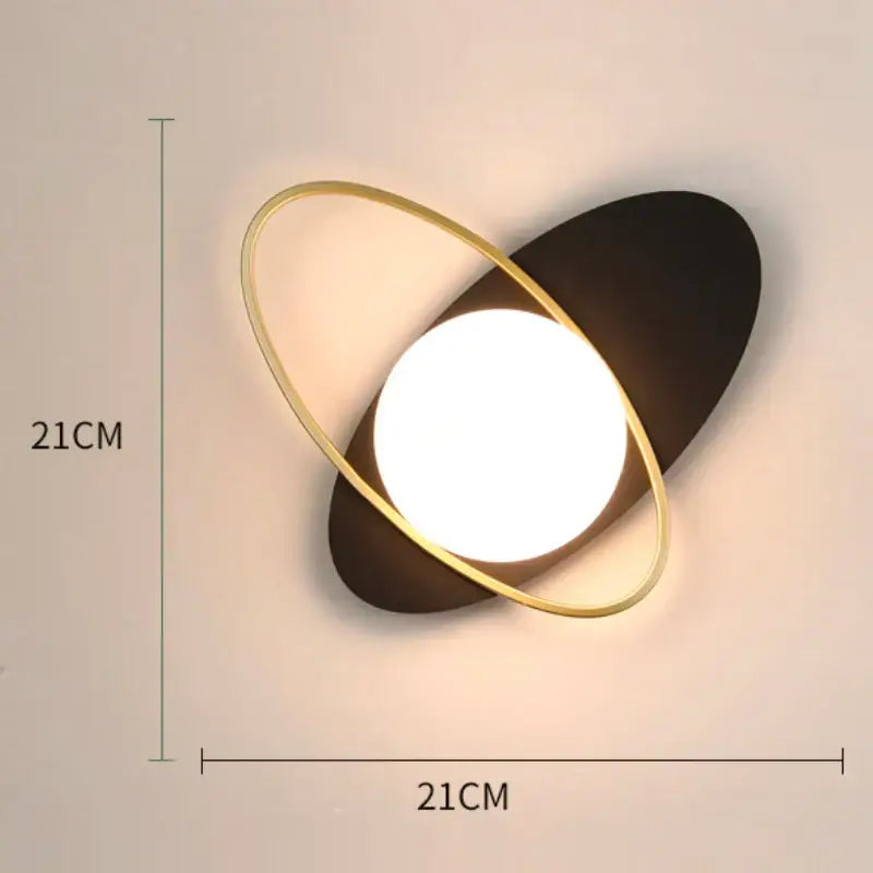 Brass Glass LED Wall Lamp