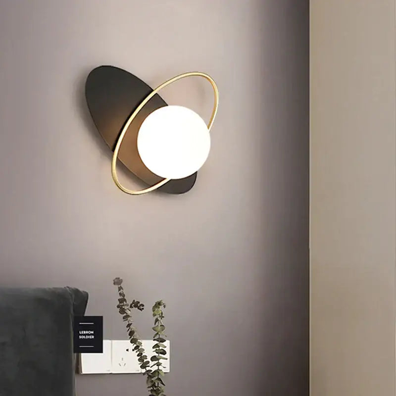 Brass Glass LED Wall Lamp