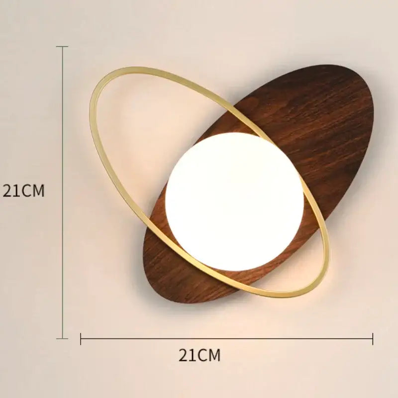 Brass Glass LED Wall Lamp