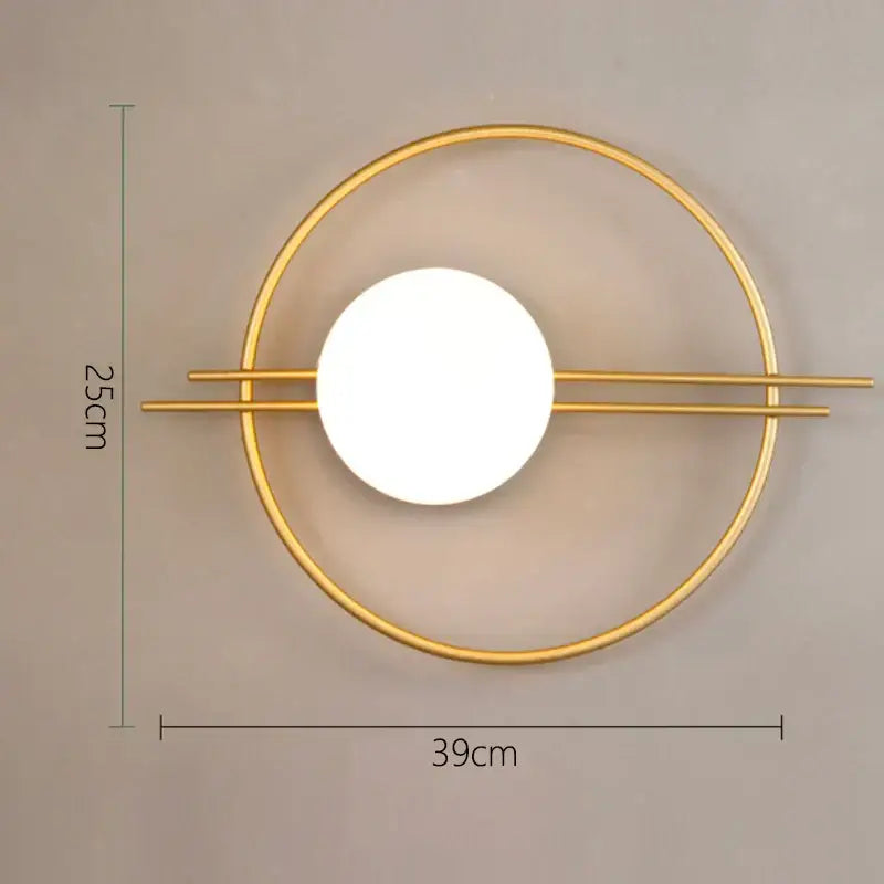 Brass Glass LED Wall Lamp