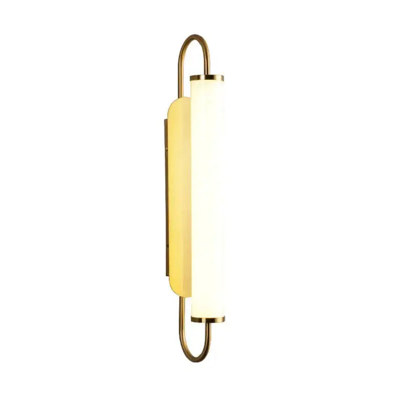 Gold Cylindrical Up-Down Bedroom Sconce