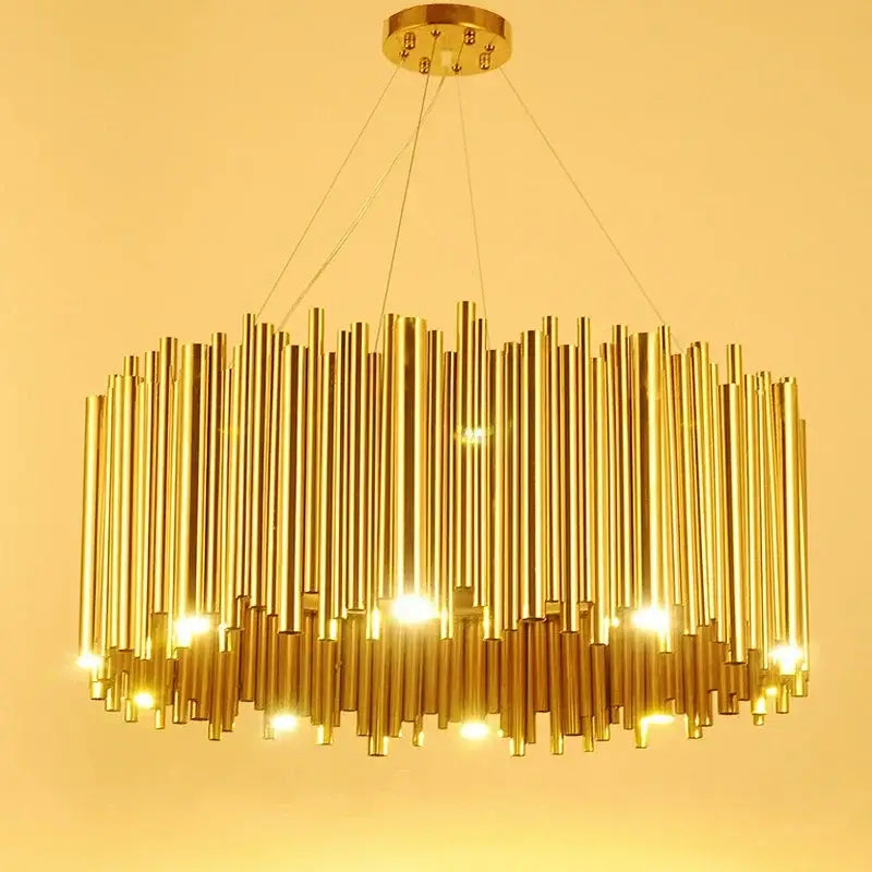Gold Oval Chandelier Lamp