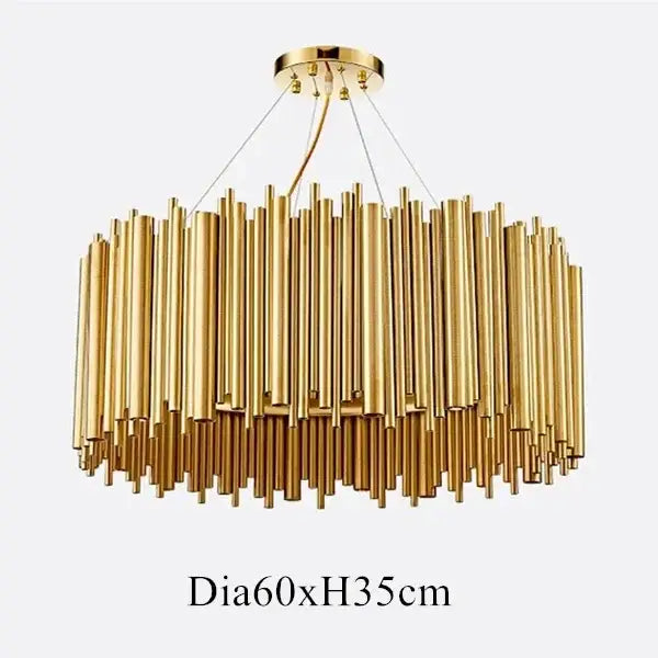 Gold Oval Chandelier Lamp