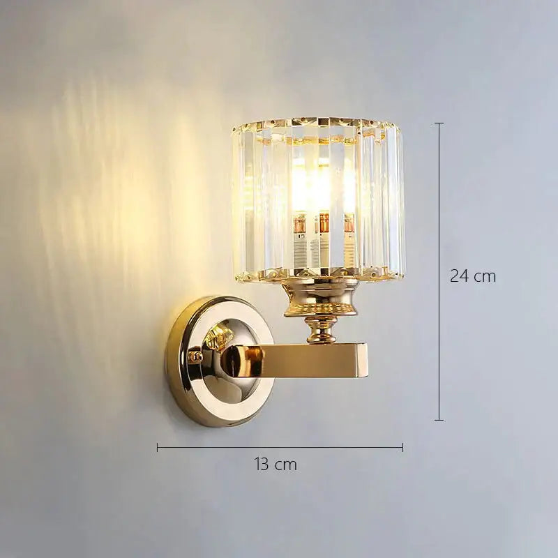 Gold Crystal Wall Lamp