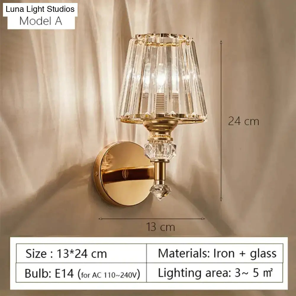 Gold Crystal Wall Lamp