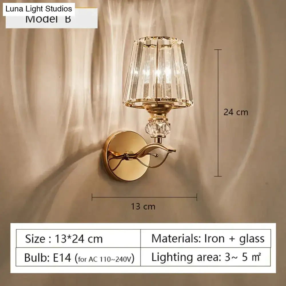 Gold Crystal Wall Lamp
