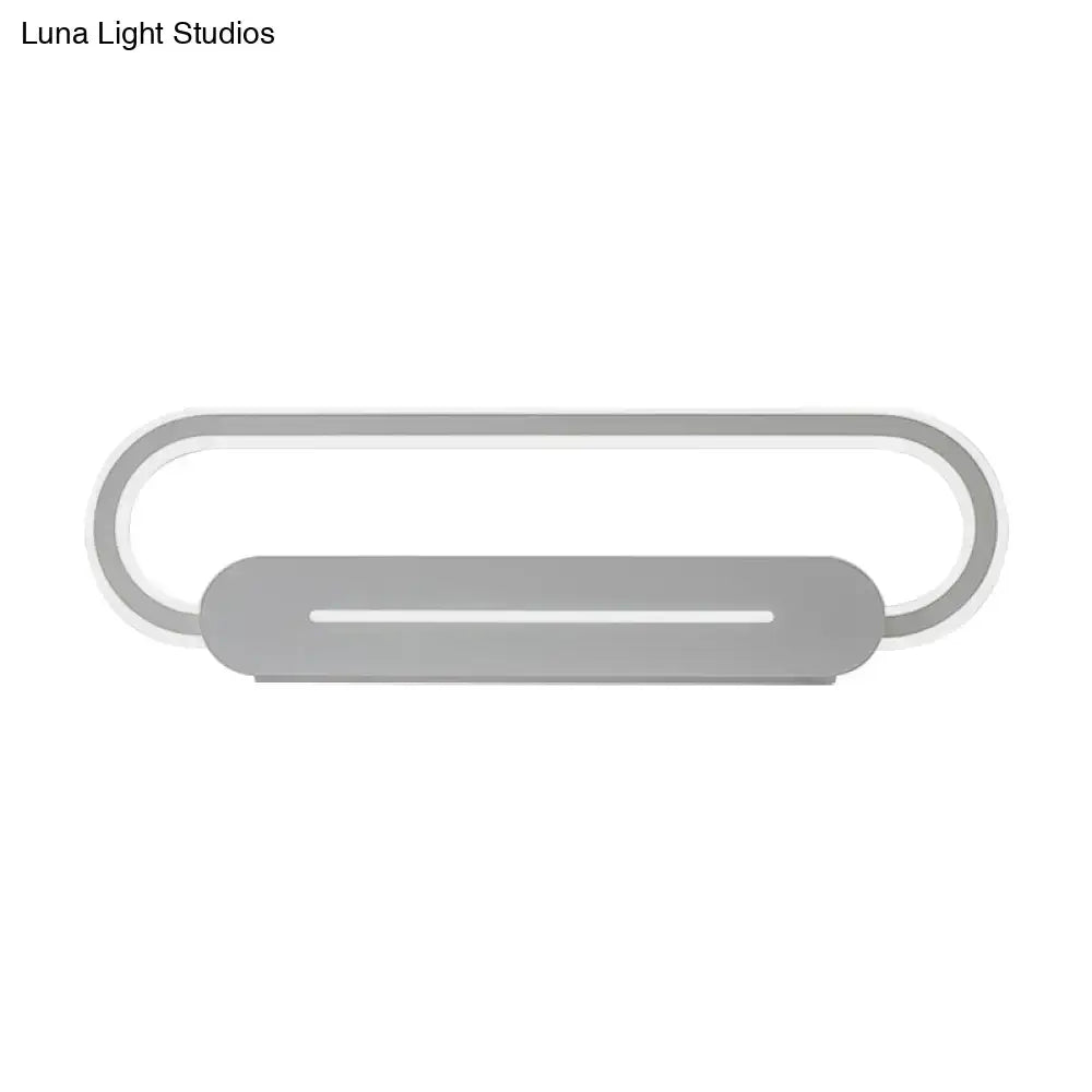 Black Oval LED Sconce