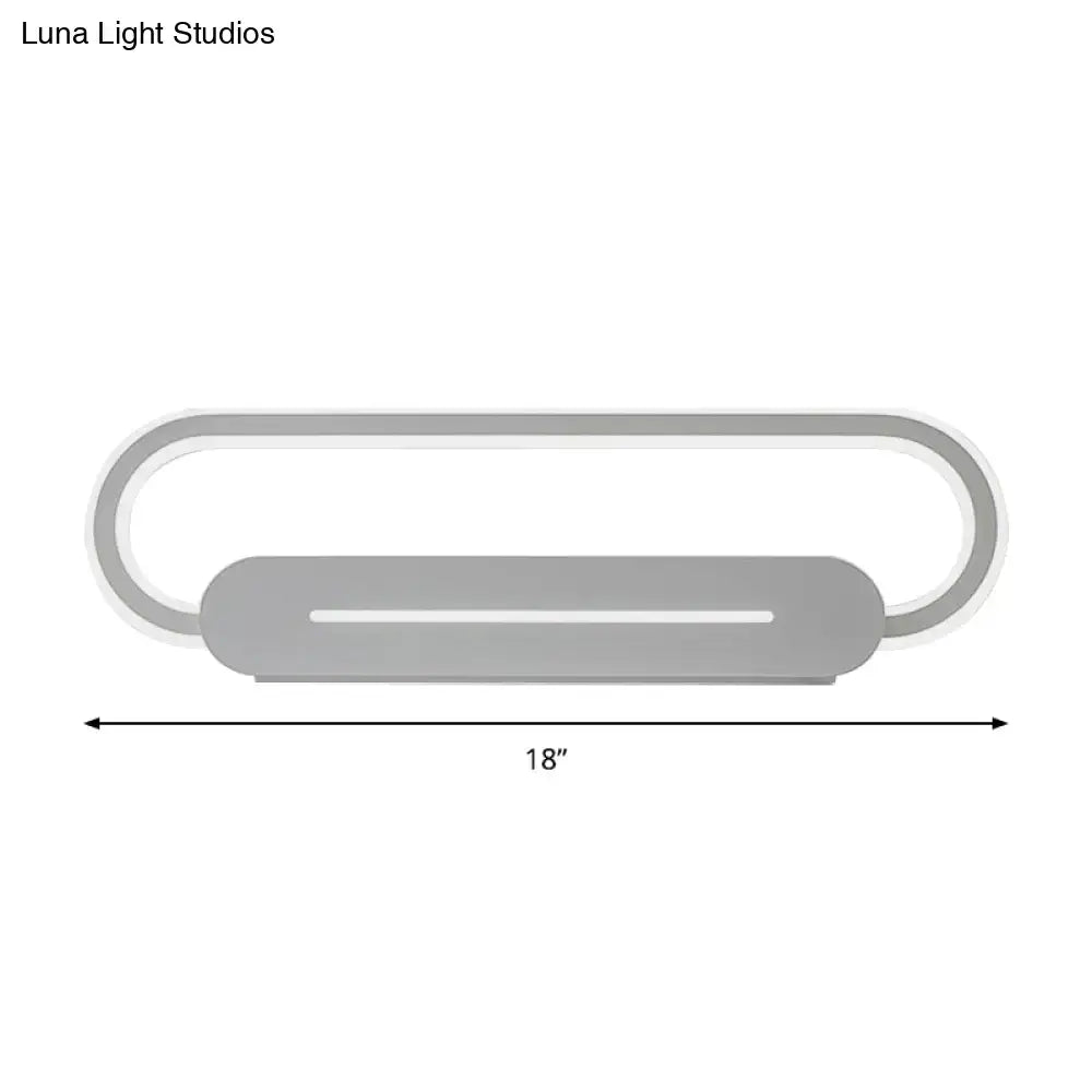 Black Oval LED Sconce