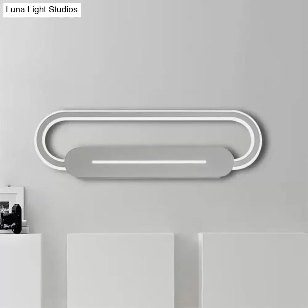 Black Oval LED Sconce