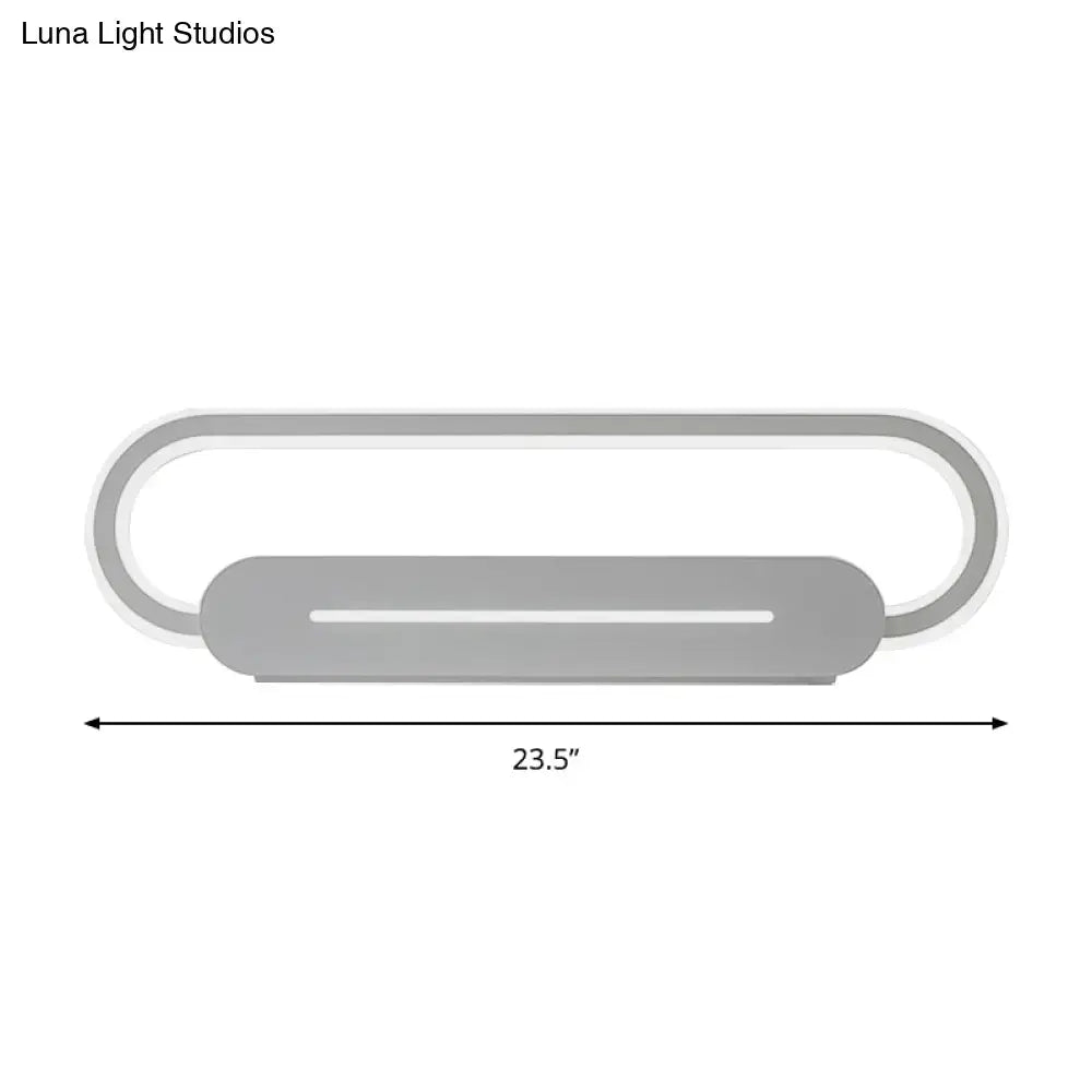Black Oval LED Sconce