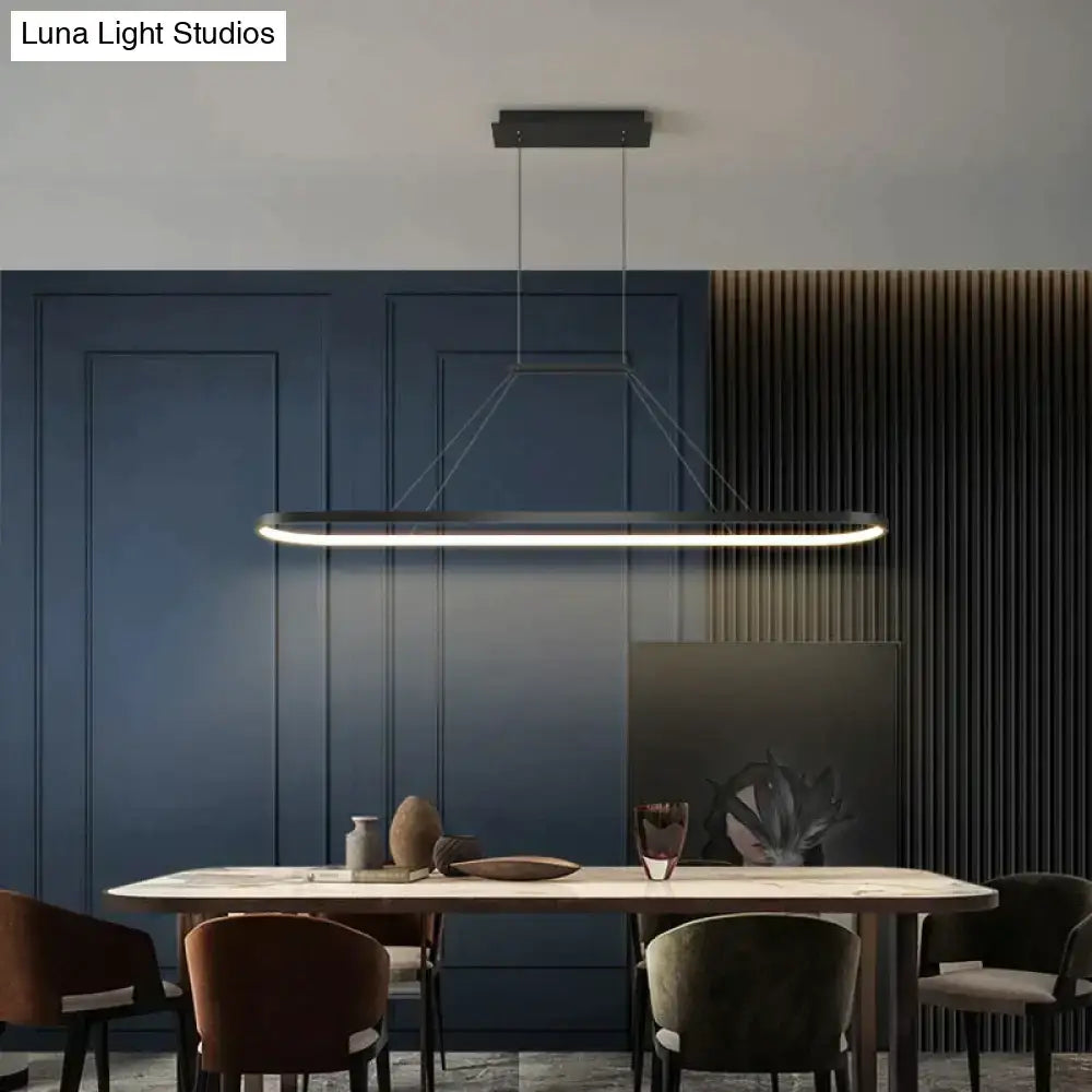 Gold LED Bar Dimmable Remote Pendant Light