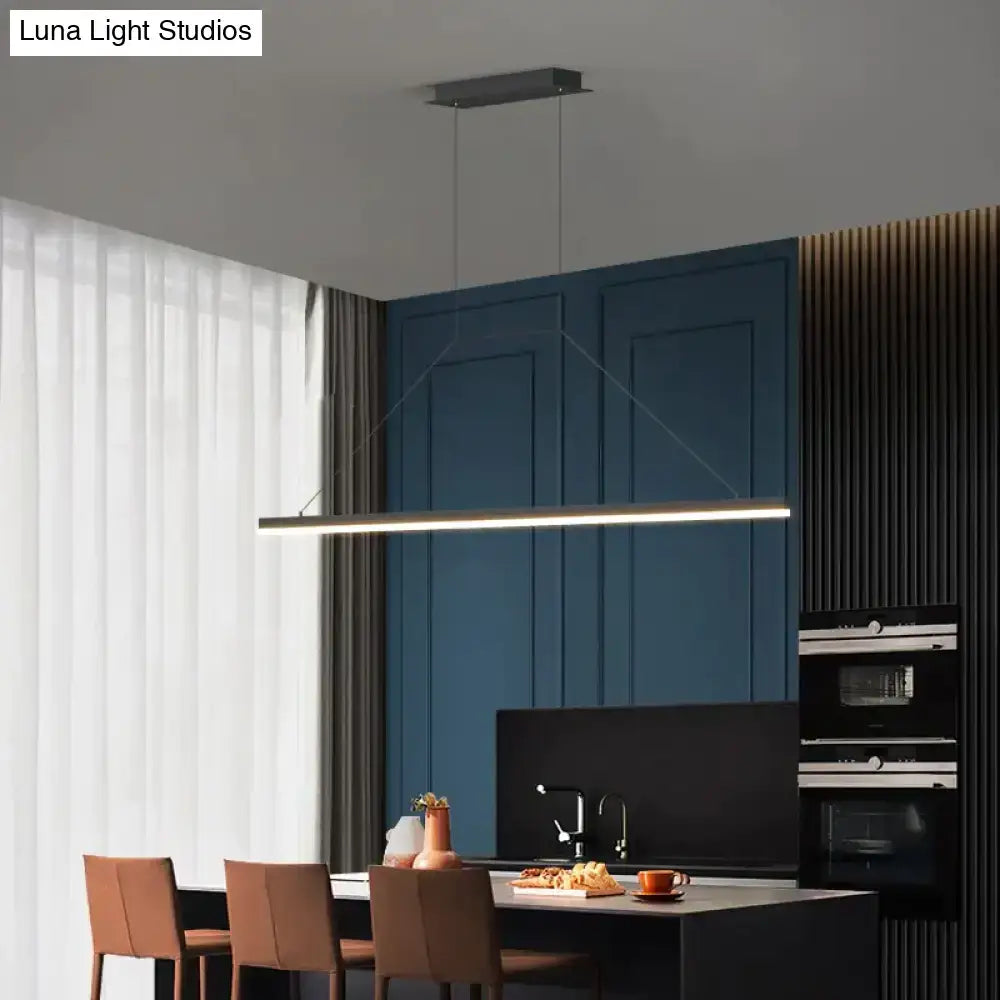 Gold LED Bar Dimmable Remote Pendant Light