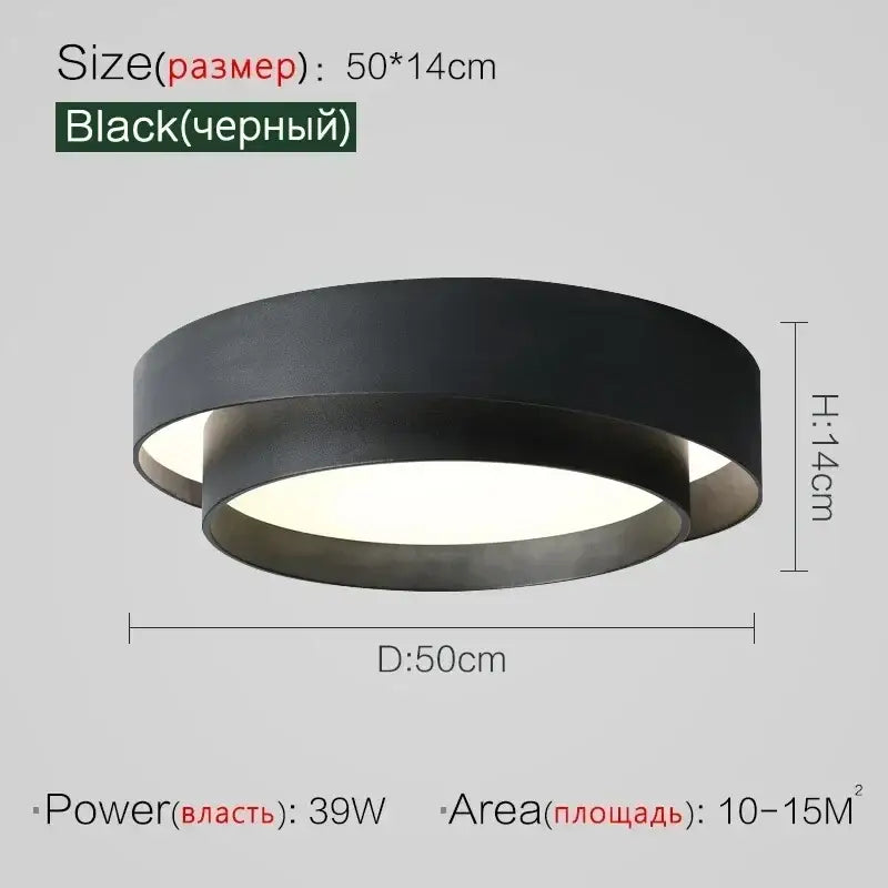 White Black Ceiling Light