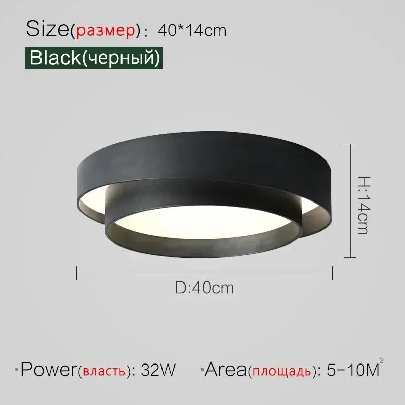 White Black Ceiling Light