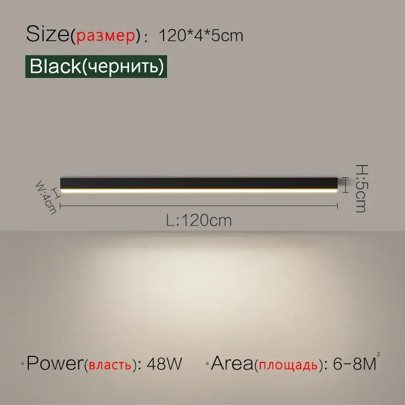 Golden Linear Ceiling Light