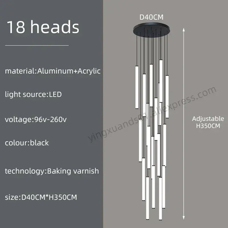 Black Loft Chandelier