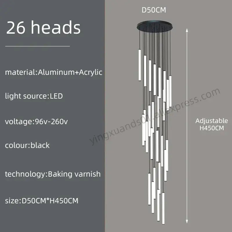 Black Loft Chandelier