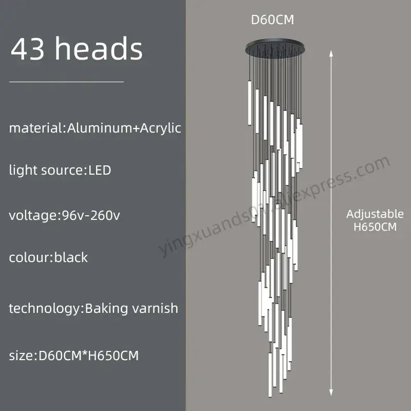 Black Loft Chandelier