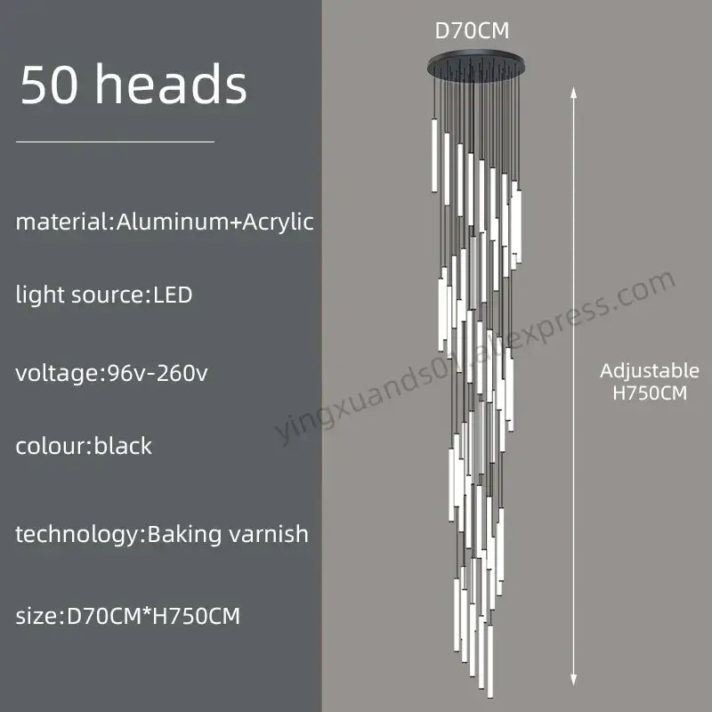 Black Loft Chandelier