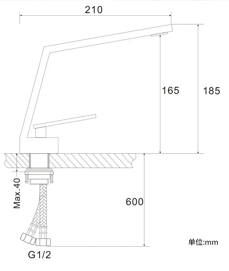 Matte Black Basin Faucet Single-Handle Deck Mount