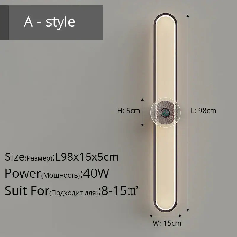 Silver LED Wall Light