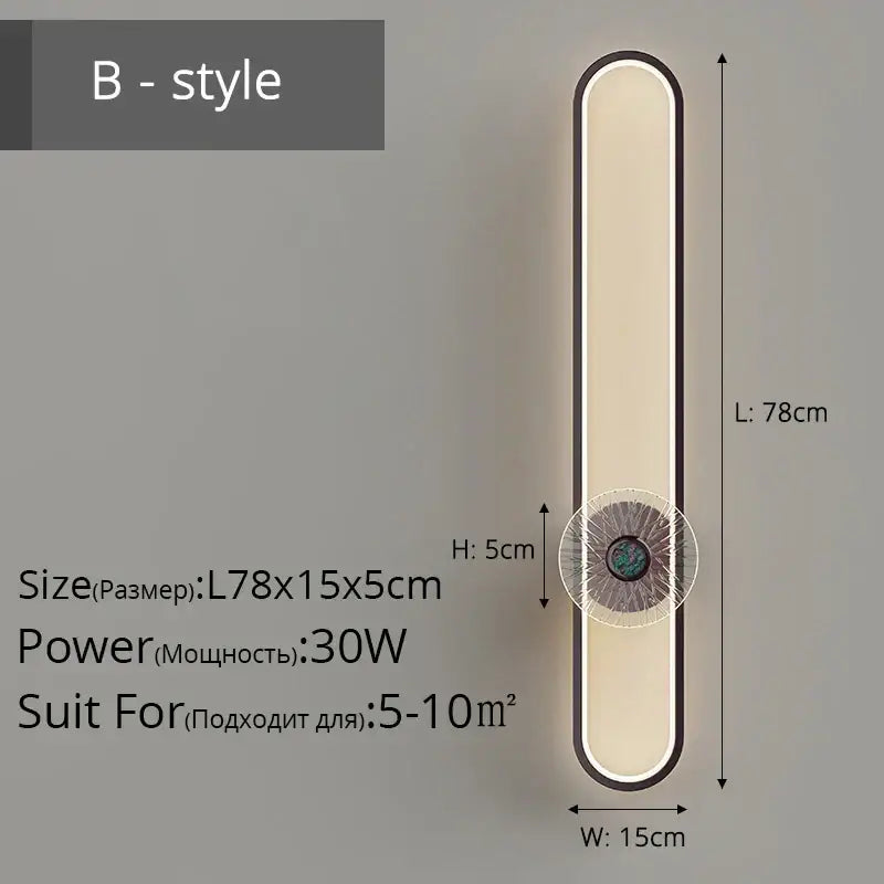 Silver LED Wall Light