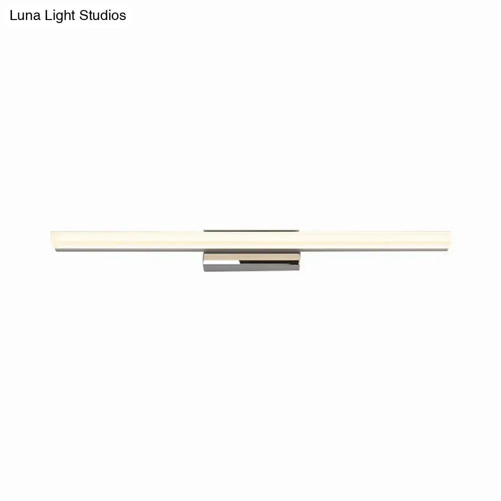 Silver LED Vanity Sconce