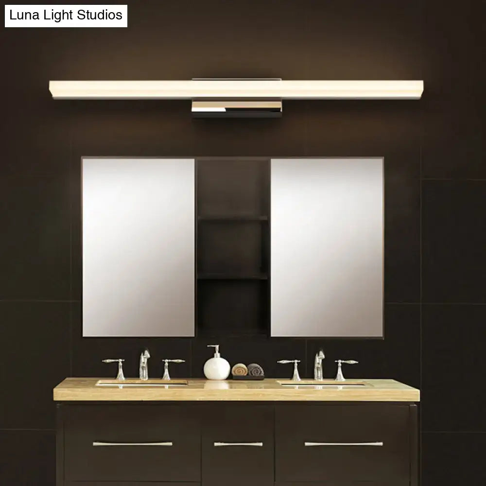 Silver LED Vanity Sconce