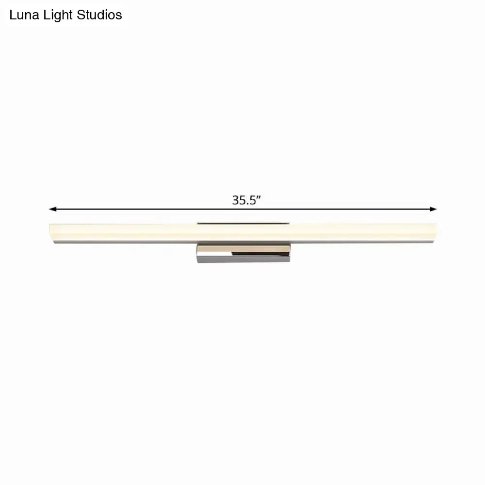 Silver LED Vanity Sconce
