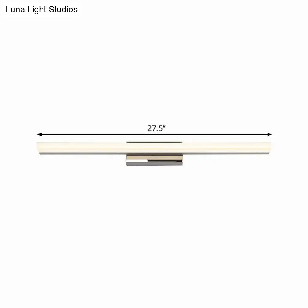 Silver LED Vanity Sconce