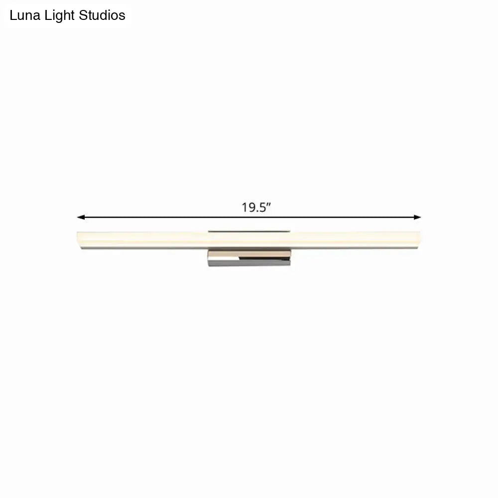 Silver LED Vanity Sconce