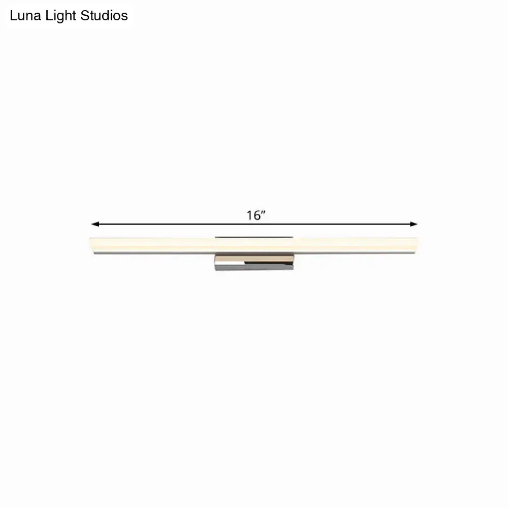 Silver LED Vanity Sconce