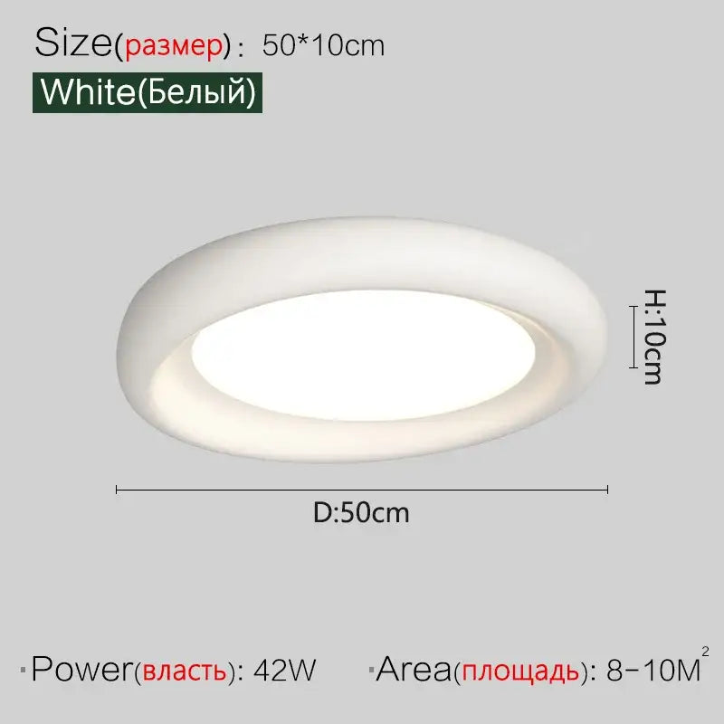 White Cream LED Ceiling Lamp