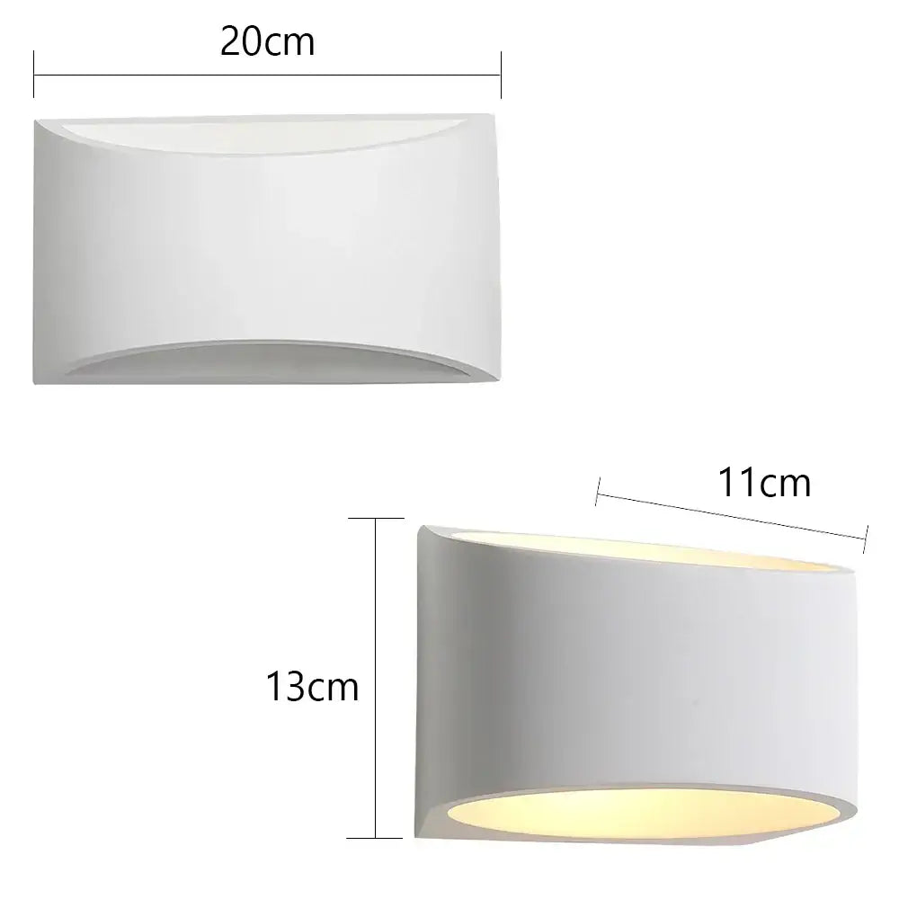 White Gypsum LED Wall Lamp