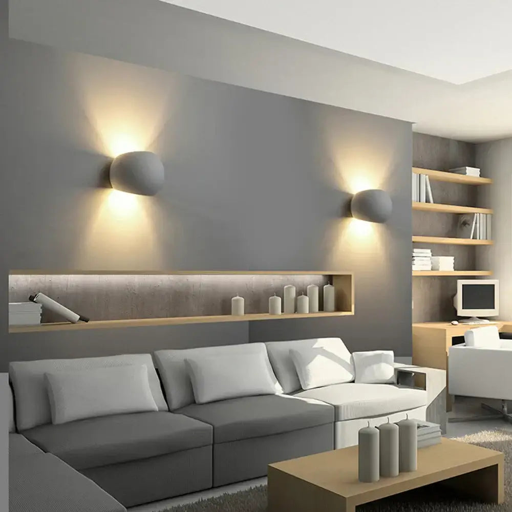 White Gypsum LED Wall Lamp