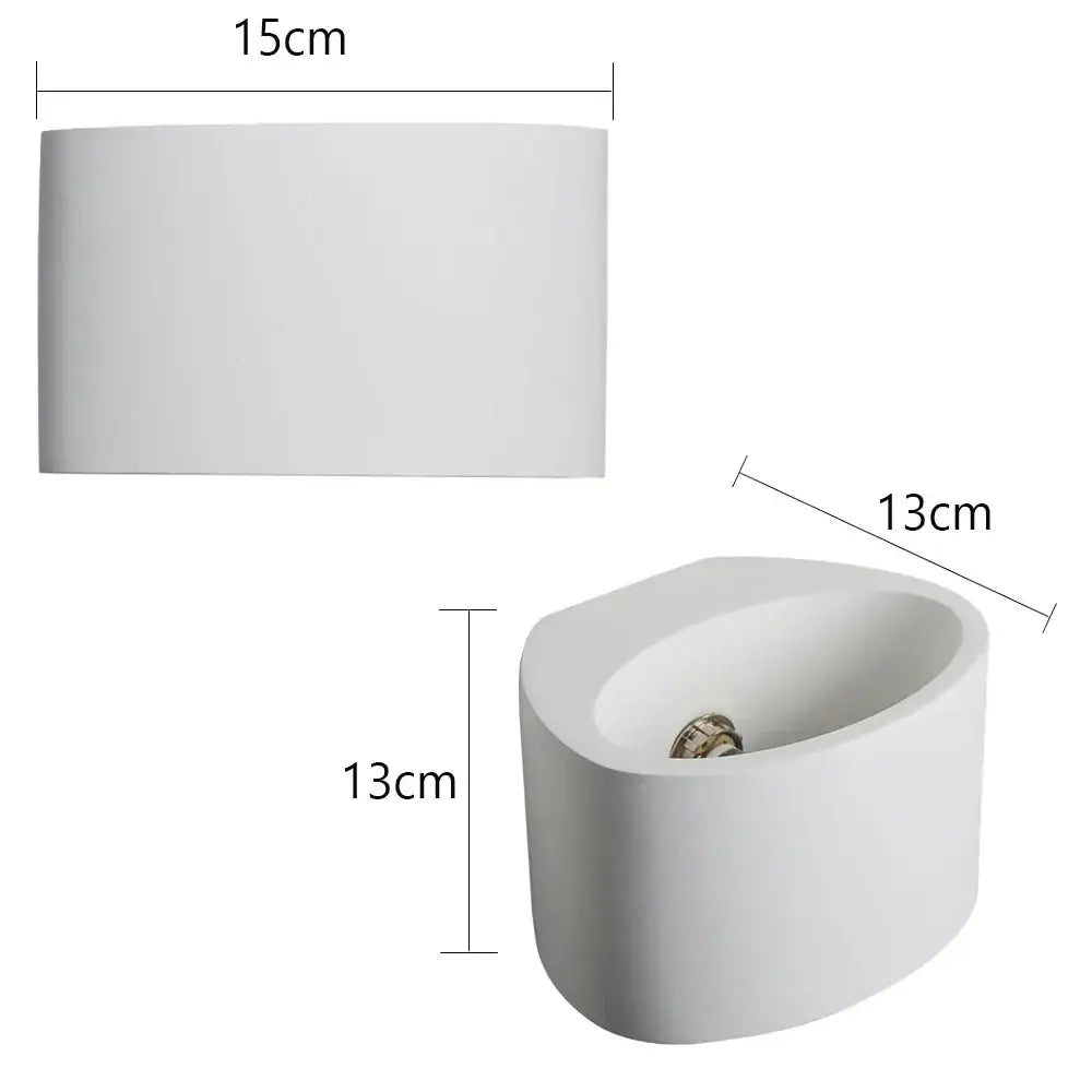 White Gypsum LED Wall Lamp